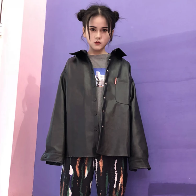 2018 осень зима новые женские куртки панк-рок HARAJUKU с длинным рукавом Съемная куртка