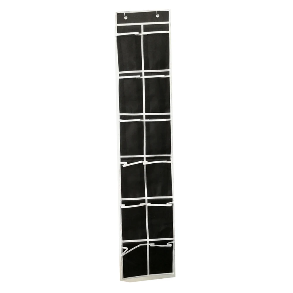 Black 12 Pocket 12/24 карман над дверью, органайзер для обуви, подвесные органайзеры, вешалка для хранения - Цвет: Black 12 Pocket