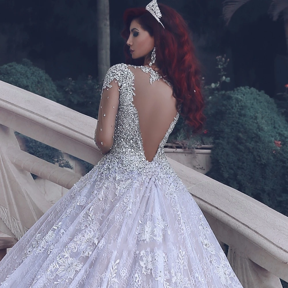 2017 Роскошные Бисером Кристаллы Старинные Свадебные Платья Vestidos De Noiva Ренда