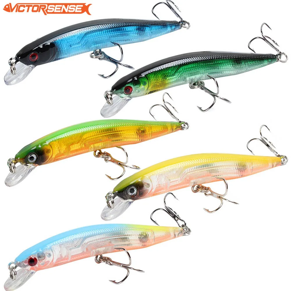 Victorsense рыболовные приманки 10 см 8 1 г Minnow 5 цветов Crankbait поплавок искусственная