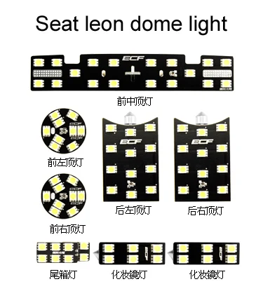 Автомобильное светодиодное освещение для чтения Seat leon LED Интерьер Купол Карта