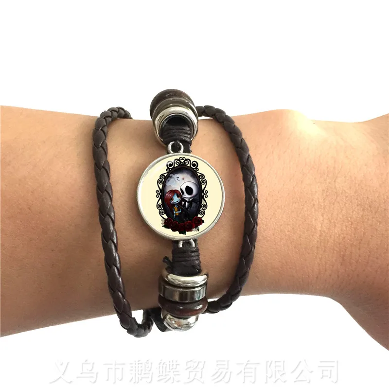 Регулируемый кожаный браслет с рисунком Кошмар перед Рождеством 20 мм Джек и