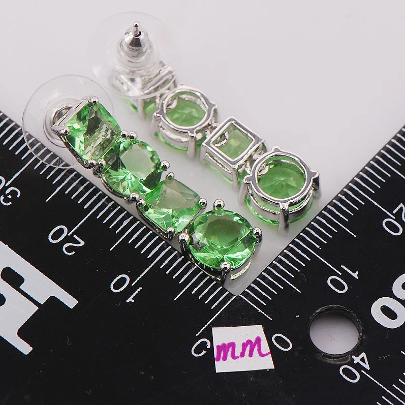 Женские серьги из серебра с кристаллами|silver crystal earrings|crystal earrings925 sterling |