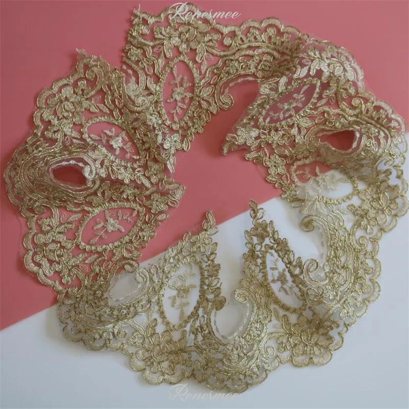 1 ярд светильник золотой вышивальный шнур кружева отделка для свадебного платья