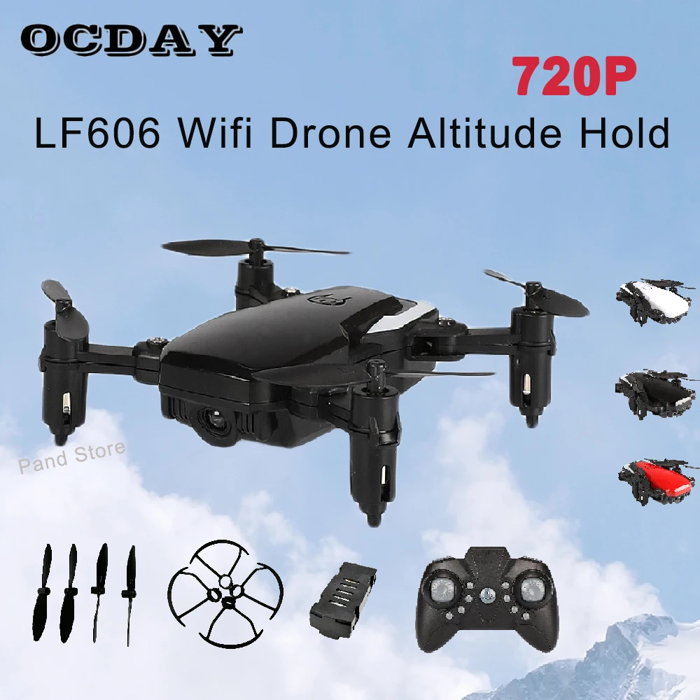 LF606 Квадрокоптер мини-Дрон с камерой 720P FPV Профессиональная HD Складная камера дроны высота удержания детей ChristmsToy