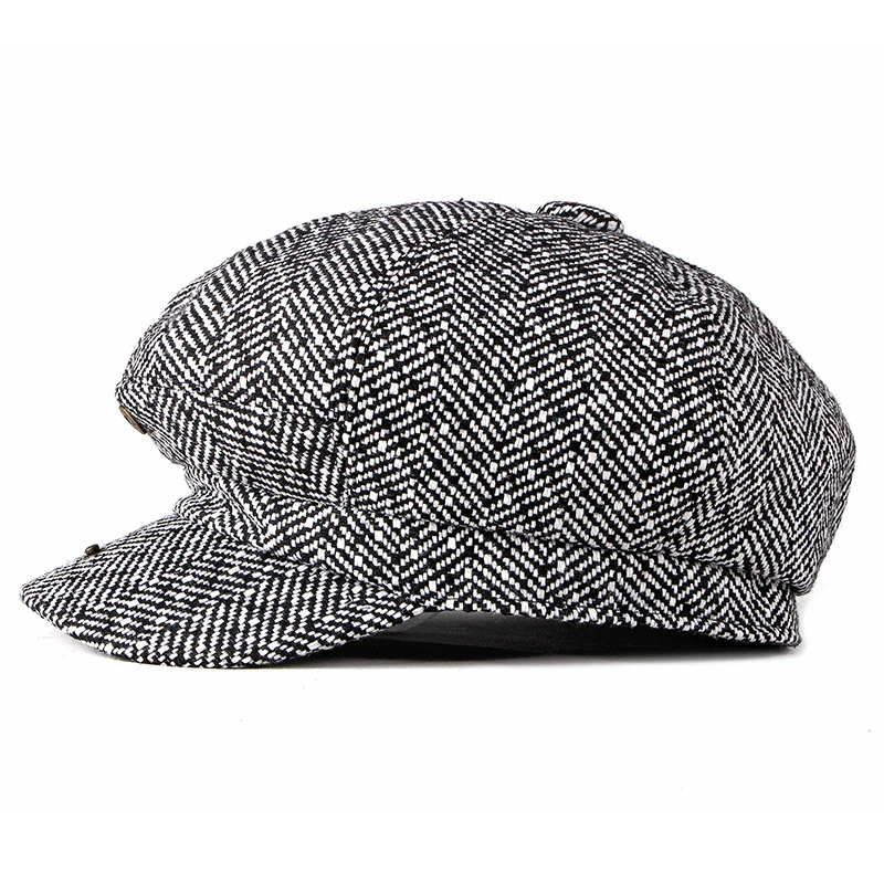 HT2044 осенне-зимний женский восьмиугольный берет газетчика в винтажном стиле для