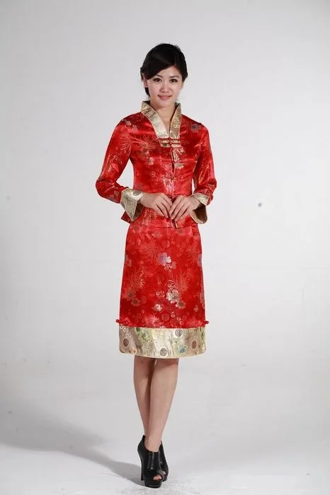 

Shanghai Story New Chinese traditional Dress Long cheongsam Lady Evening Dress Cheongsam chinese wedding dresses Qipao 2 color