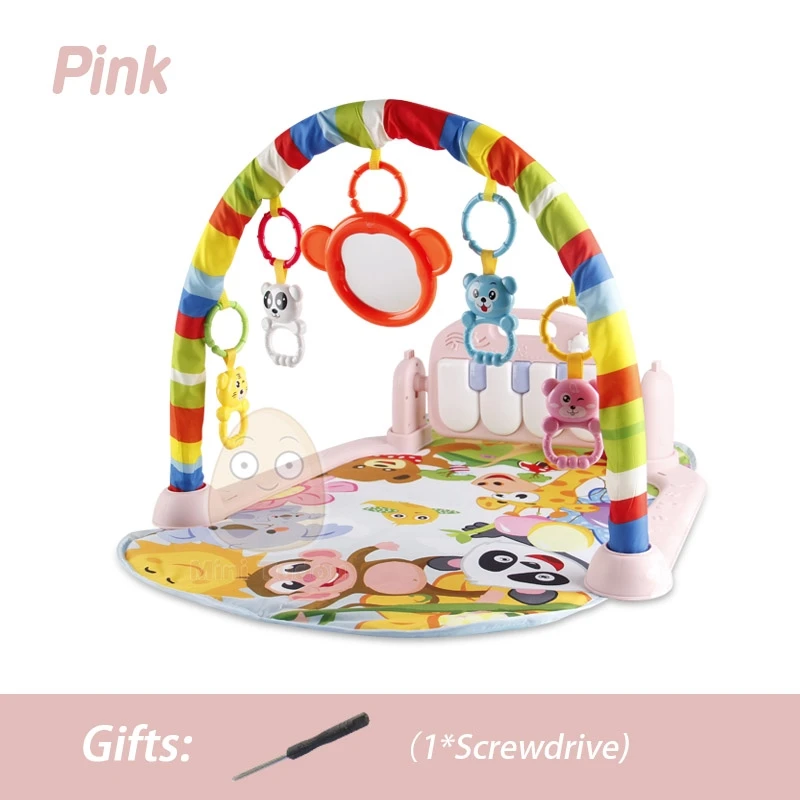 Pink Детские игровые коврики для ног, музыкальный коврик для игры на фортепиано, одеяло для занятий в тренажерном зале, обучающая игрушка, коврик, рождественские подарки для детей - Цвет: Pink