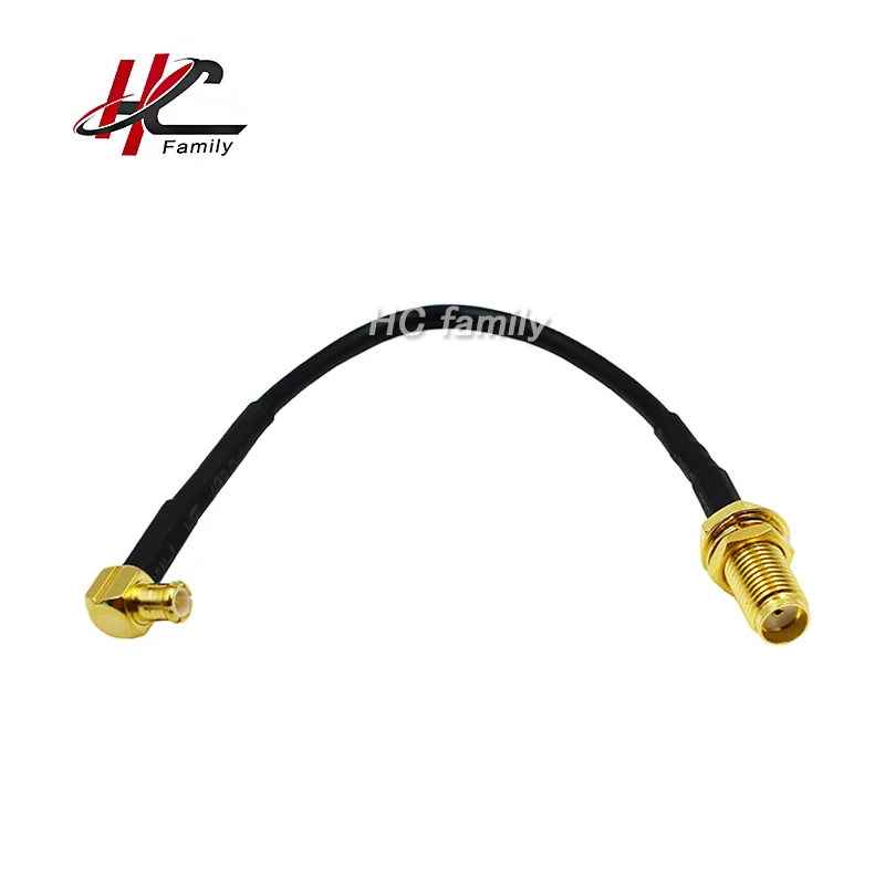 new 100mm SMA female jack to 90 degree MCX male Cable RG-174 Coax Coaxial Cable Pigtail