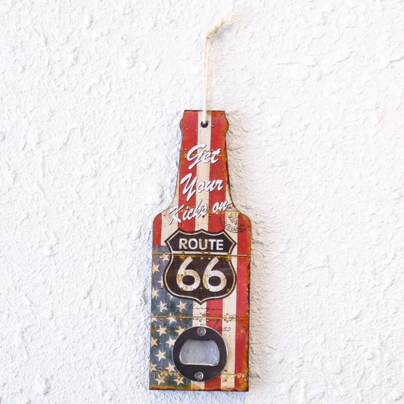 LINKWELL 1 шт. 19 8*7 см Route 66 США Национальный флаг ретро декор стен открывашка