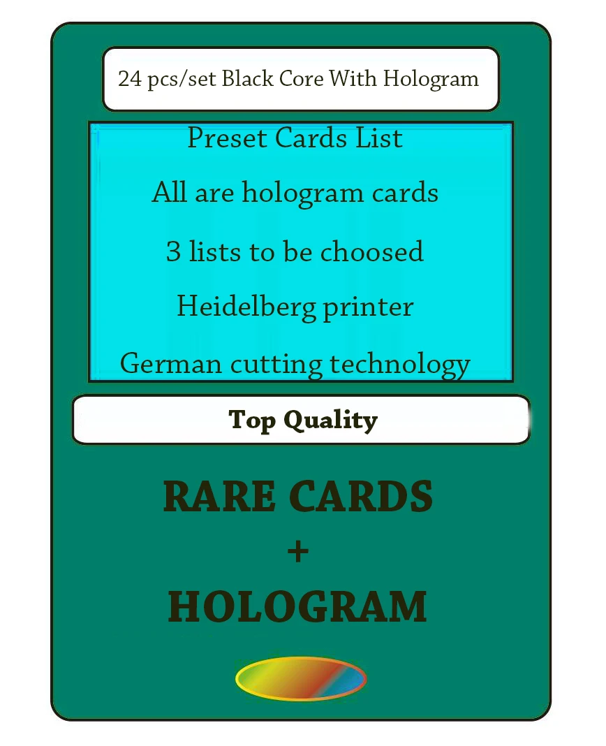 GMT карты магические прокси сбора голограммы Редкие черный ядро 24 шт./компл.