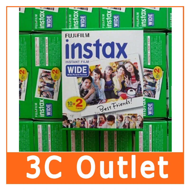 Подлинная Fujifilm Instax Wide Film 20 листов + Fuji Instant Camera 300 прозрачный чехол защитная