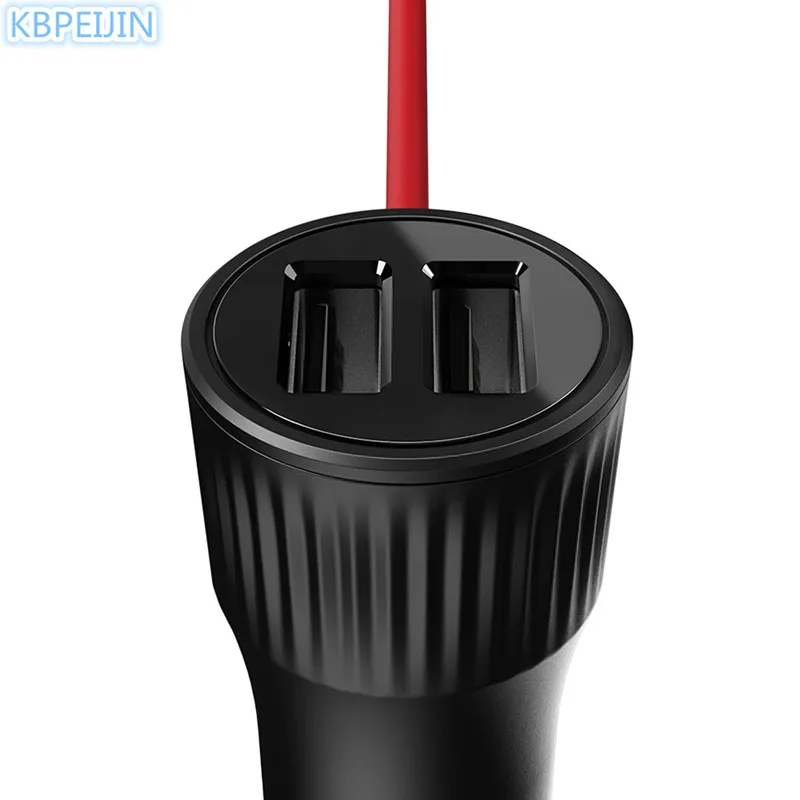 USB Автомобильное переднее и заднее сиденье быстрый адаптер с удлинителем кабель