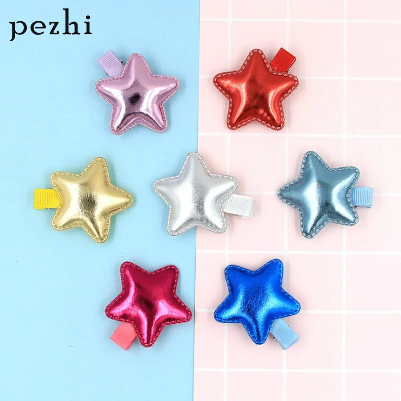 Супер огонь PU мультфильм милый пятиконечная звезда шпилька Глянцевая текстурные