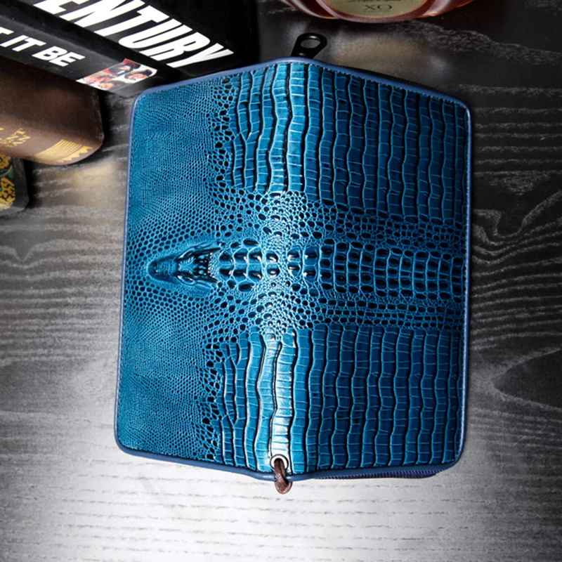 Мужской кошелек из спилка с узором Крокодила сумка для мобильного телефона на