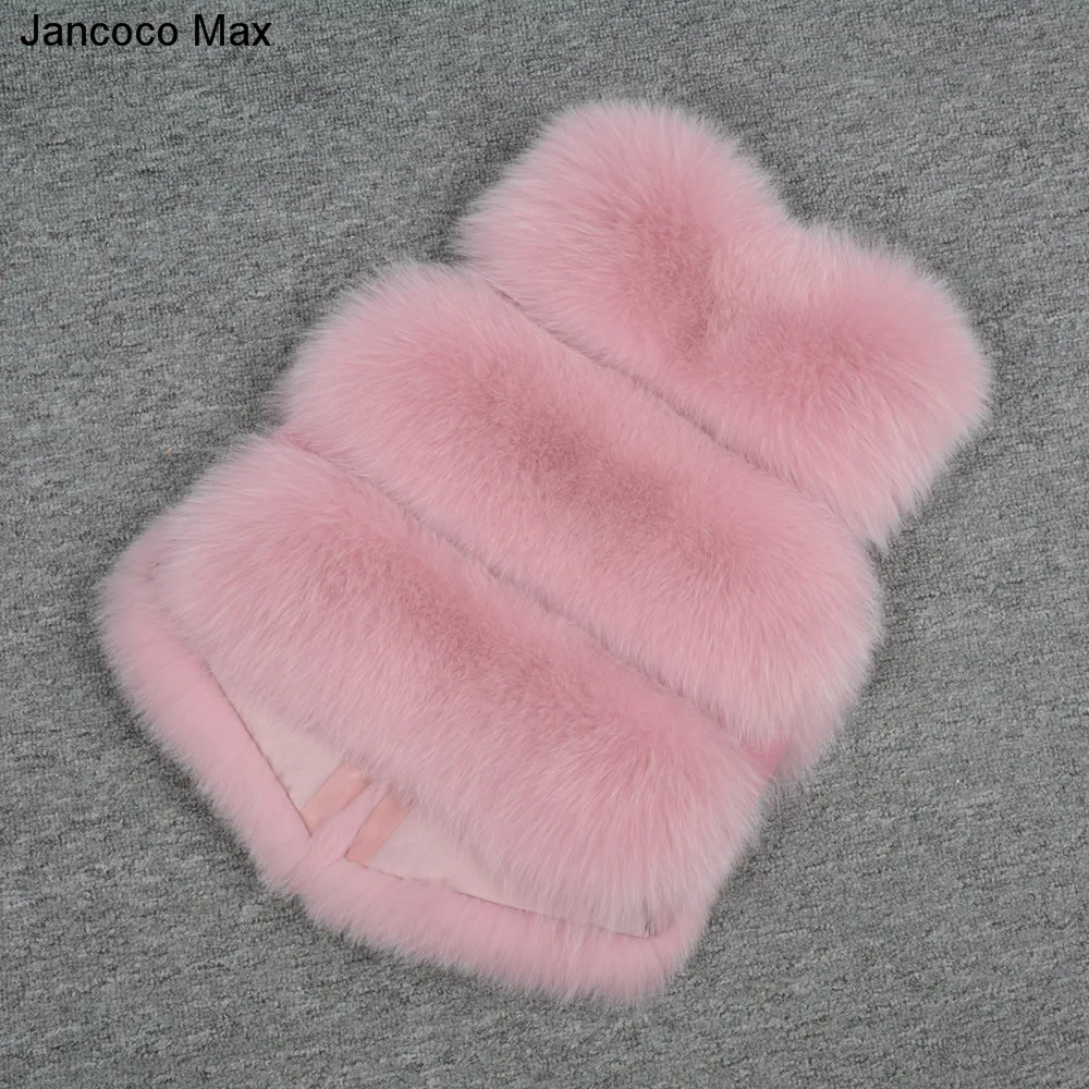 Jancoco Max, женский жилет из натурального Лисьего меха, зимний теплый жилет высокого качества, 3 ряда, пальто без рукавов, модный жилет S7162
