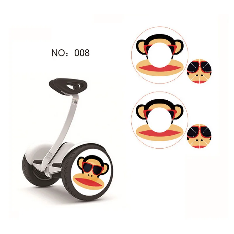 Monkey 008 Xiaomi Mini Scooter декоративная наклейка для кожи ступицы колеса Пастер водонепроницаемый чехол для колеса наклейка для Xiaomi Mini Электрический скутер - Цвет: Monkey 008