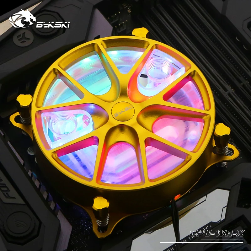 Bykski cpu-WH-X, колеса Ступицы cpu водоблок, для Inter Lga115X/2011, система освещения RBW