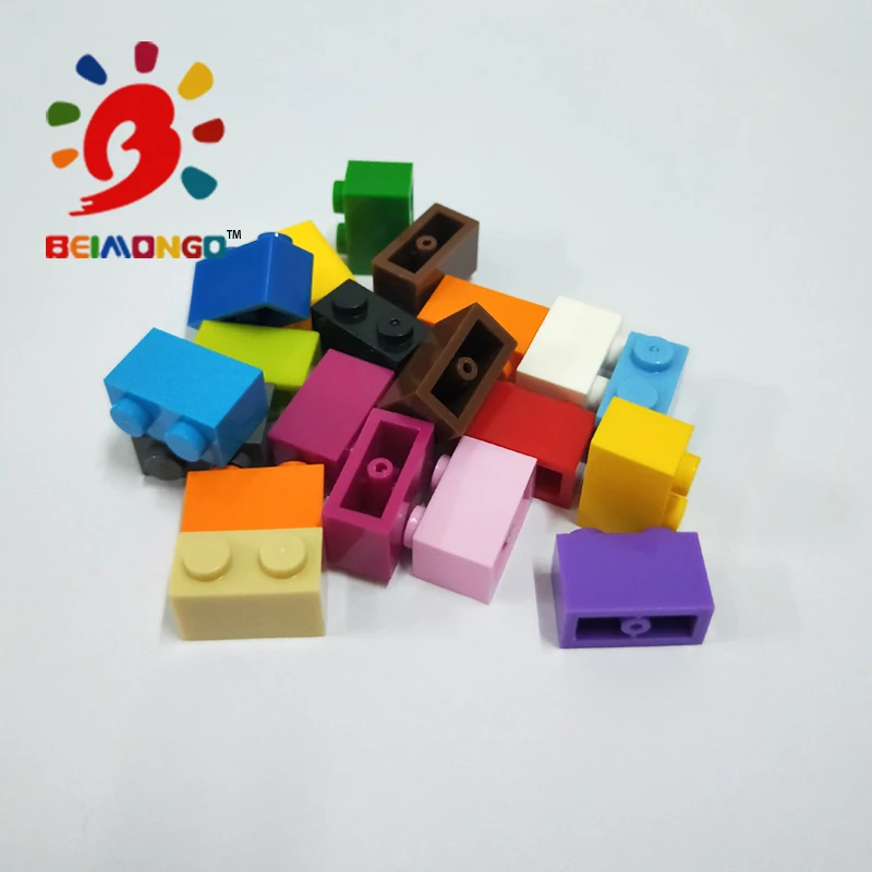 Бесплатная доставка! BEIMONGO блоки кирпич 1x2 строительные 300 шт. Развивающие и