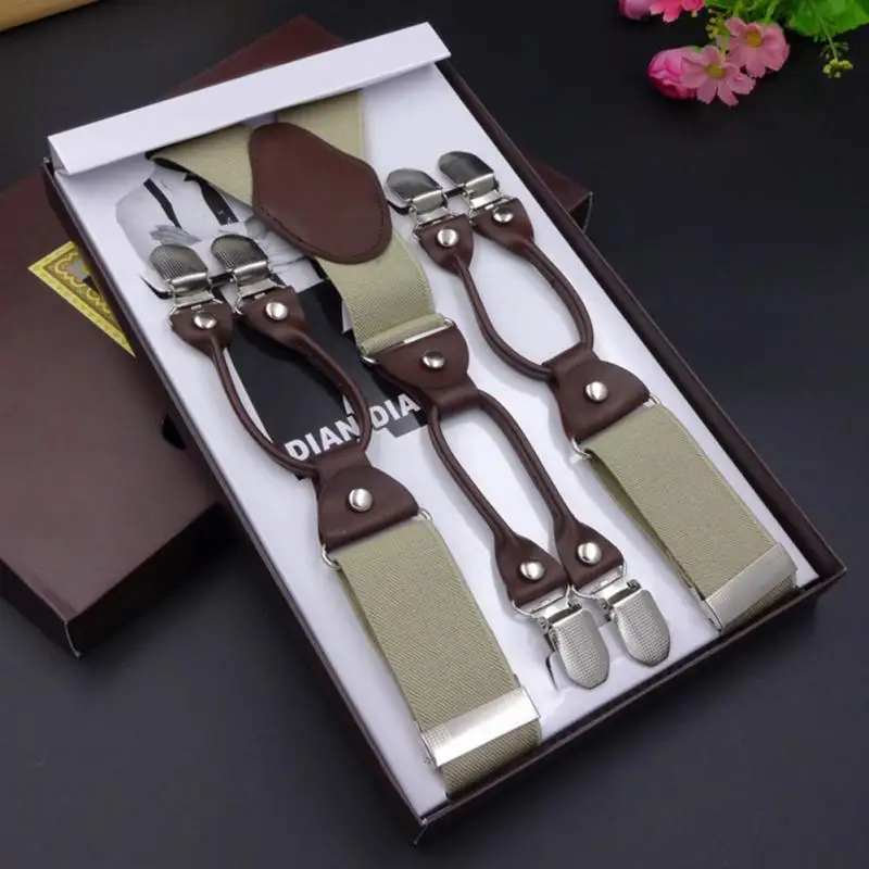 Подтяжки мужские универсальные на 6 клипсах 115 см|vintage mens suspenders|mens suspendersmens suspenders