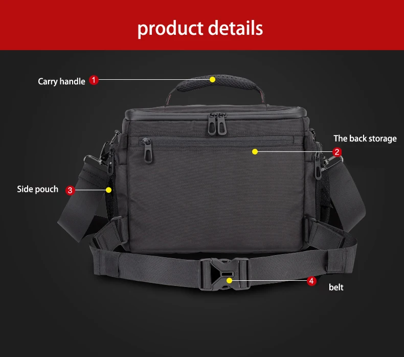 Jealiot сумка для камеры на плечо dslr slr чехол для объектива Canon Nikon sony Высокая емкость водостойкая Противоударная вспышка аксессуары сумка