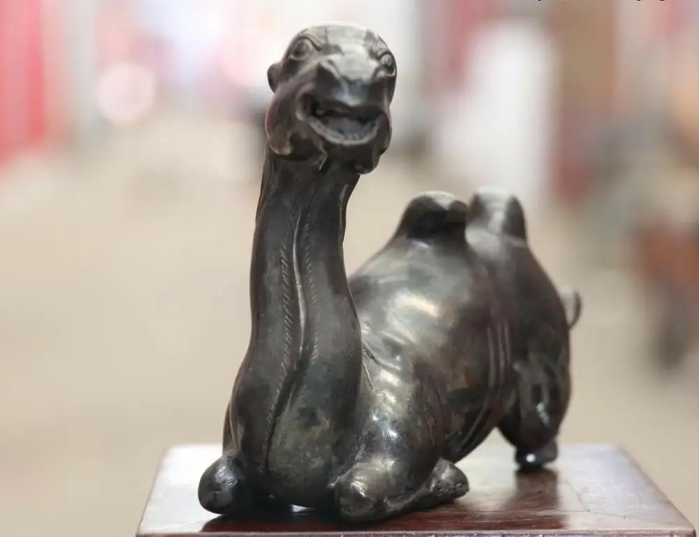 Old China Copper Bronze Animal Camel Penholder Pen Rack Statue BN8203 | Дом и сад