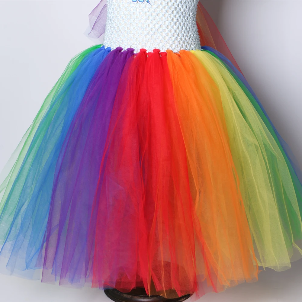 Children Girls Rainbow Tutu Dress Fancy Kids Princess Horse Party Dresses for Christmas Halloween Pony Up Costumes | Детская одежда и