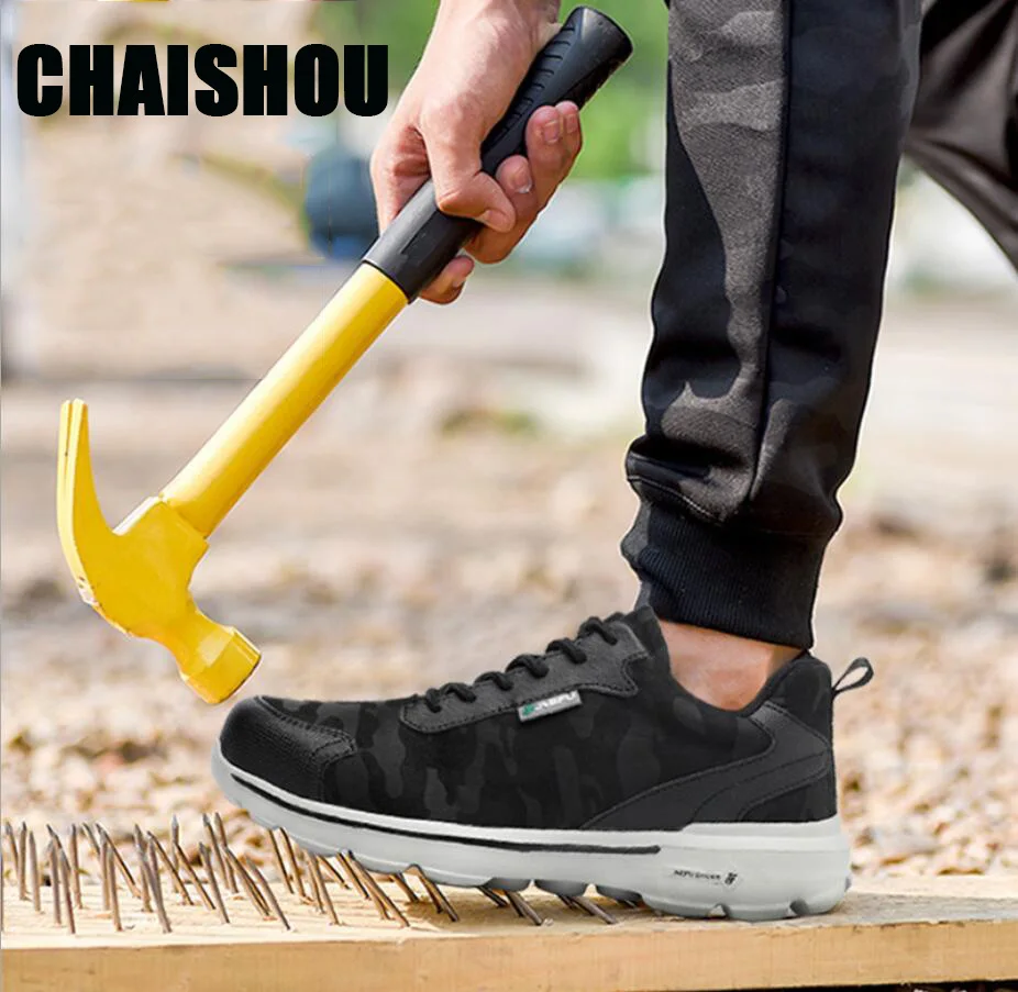 Рабочие ботинки CHAISHOU для мужчин и женщин пара дышащих ботинок со шнуровкой