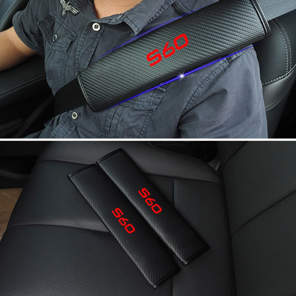 For Volvo S60 Reflective Safe Seat Belt Cover Car belt shoulder Pads Styling Auto Parts 2pcs | Автомобили и мотоциклы