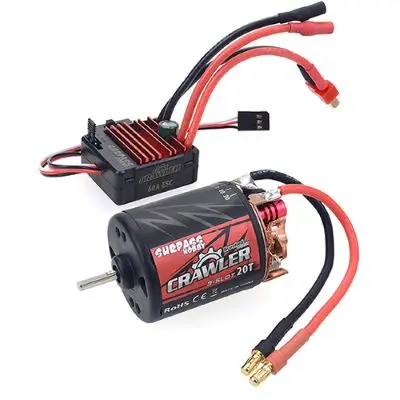 540 20T and 60A ESC SURPASS HOBBY 540 карбоновый матовый мотор 11 T/13 T/16 T/20 T и 60A комплект с электронным регулятором хода для 1/10 радиоуправляемая антигравитационная машина HSP RC4WD SCX10 Crawlers Truck - Цвет: 540 20T and 60A ESC