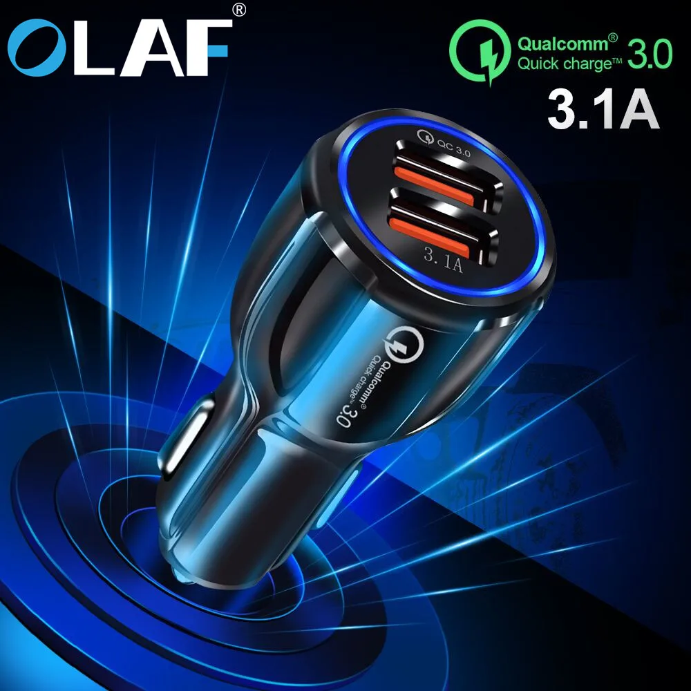 Olaf автомобильное USB зарядное устройство Быстрая зарядка 3 0 для мобильного