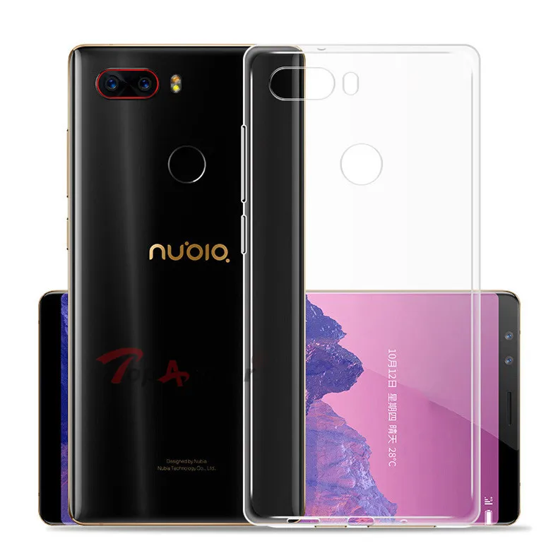 Прозрачный мягкий чехол из ТПУ с кристаллами для ZTE nubia Z17 Z17s Z18 mini N3 прозрачный