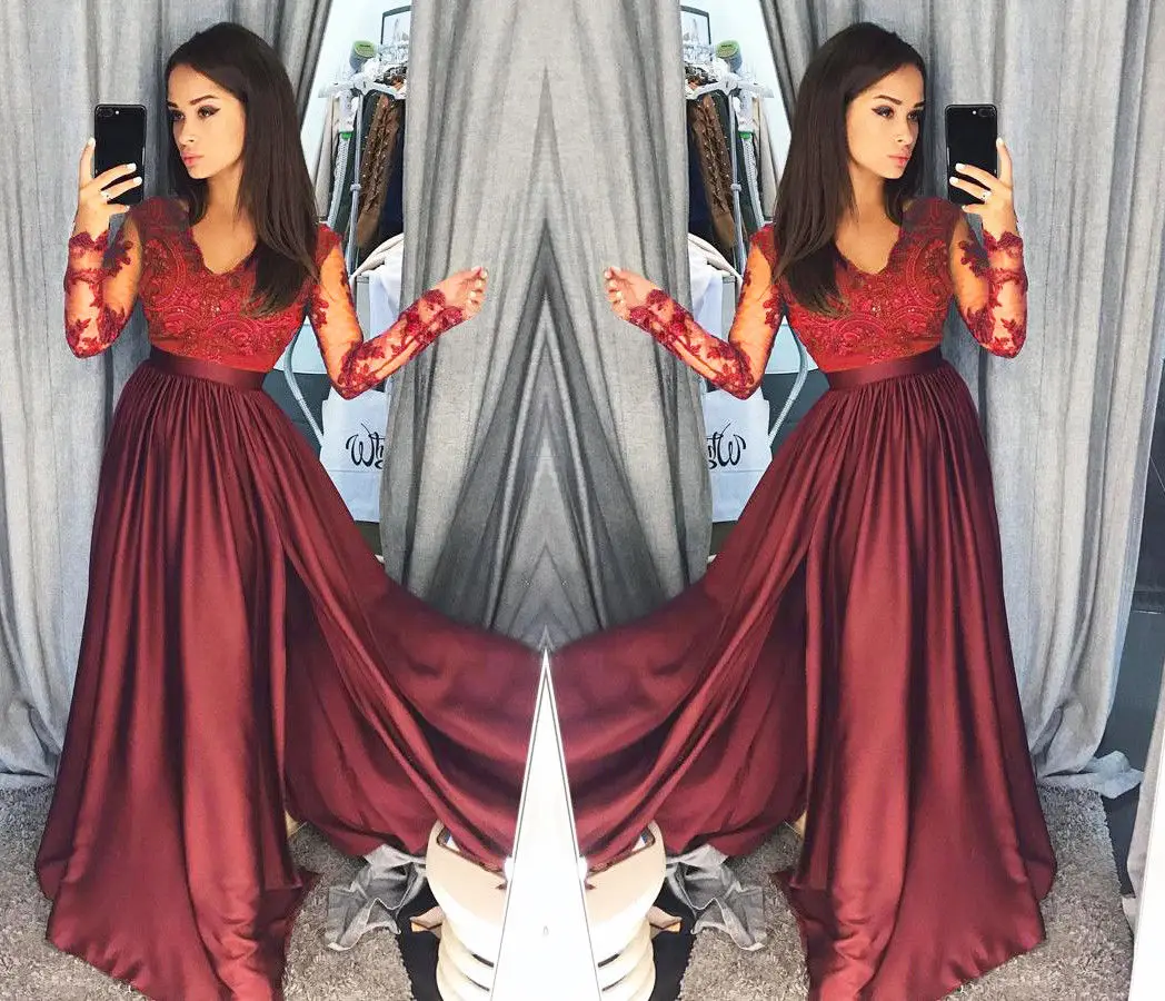 

Women Ladies Lace Long Formal Dress V-Neck Evening Party Bridesmaid Gowns Sexy Long Dress