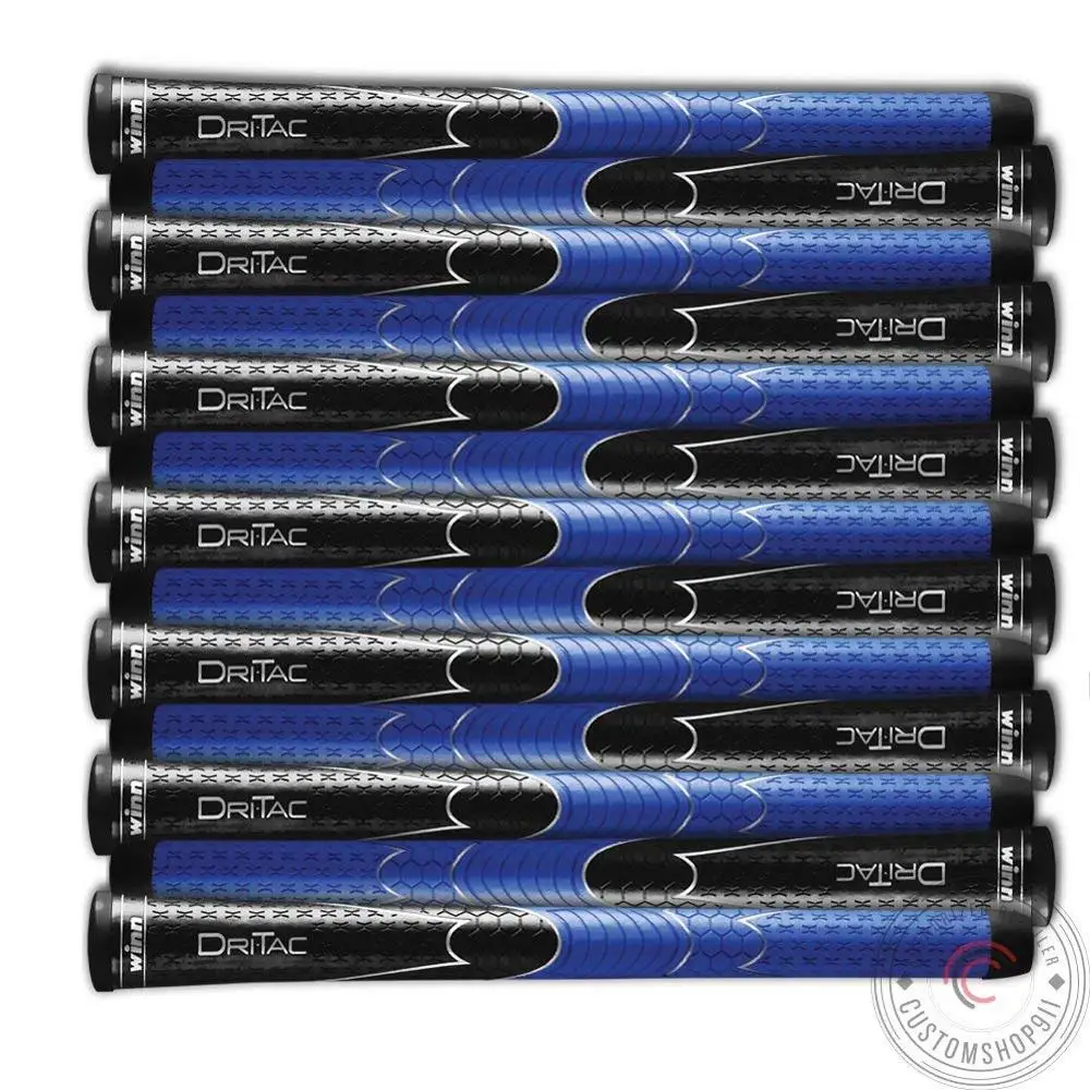 BLACK AND BLUE Набор из 9 или 13 ВИНН DRITAC AVS среднего размера черный/синий гольф ручка PU мягкая - Цвет: BLACK AND BLUE