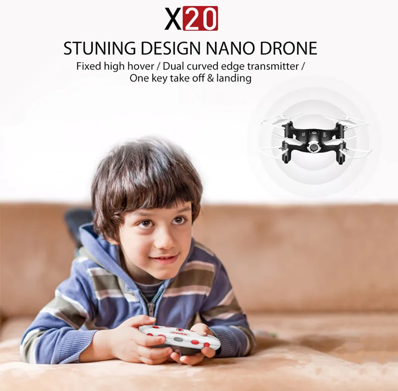 017 SYMA X20 мини Дрон Радиоуправляемый квадрокоптер 2 4G 4CH 6 aixs Gyro RTF с безголовым