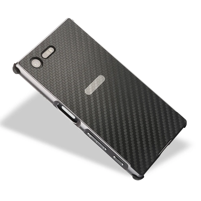 For Sony Xperia XZS XZ1 X Compact XA1 Ultra case Aluminum Bumper Metal Frame+carbon fiber Back Cover for XZ Premium Cases | Мобильные