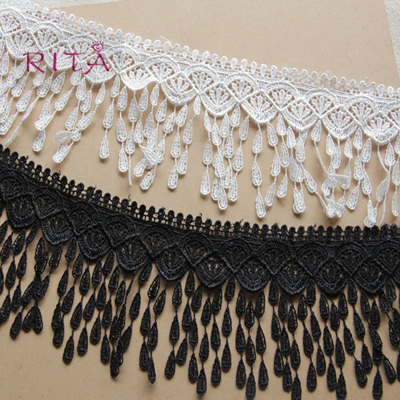 15 ярдов/партия кружевная лента из полиэстера 8 см|lace ribbon white|lace ribbonlace trim |