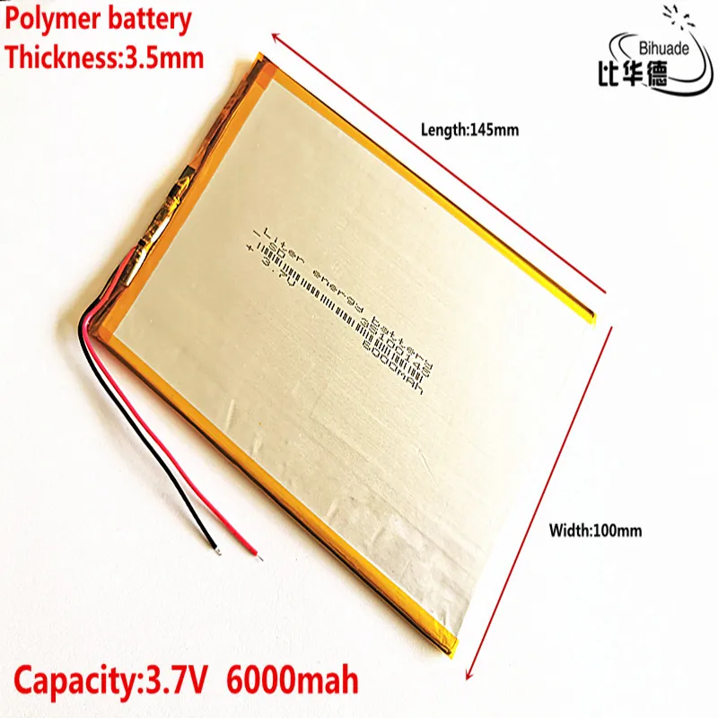 Хорошее качество 35100145 универсальный для Digma optima 10,6 3g TT1006MG/для планшета irbis tz172 Аккумулятор 6000mah 3,7 V полимерный литий-ионный