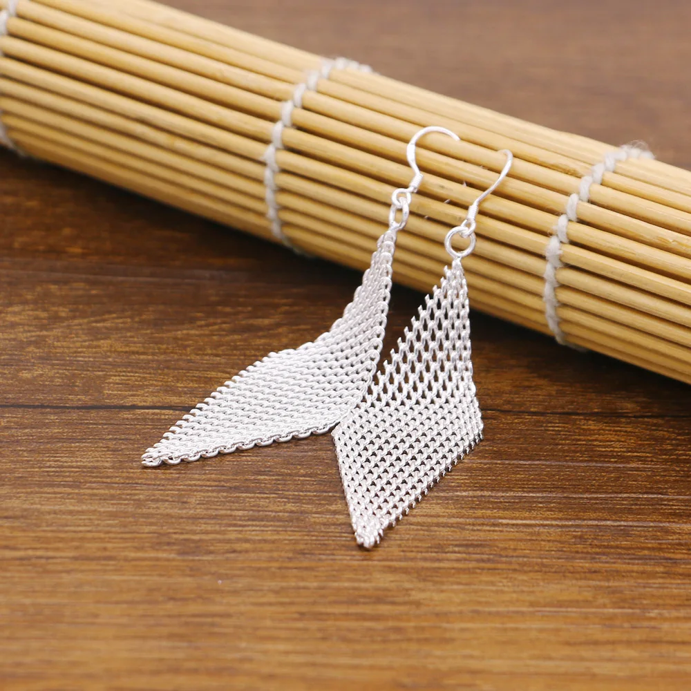 Винтажные Модные женские серьги с блестками сетчатые серьги-капли ювелирные