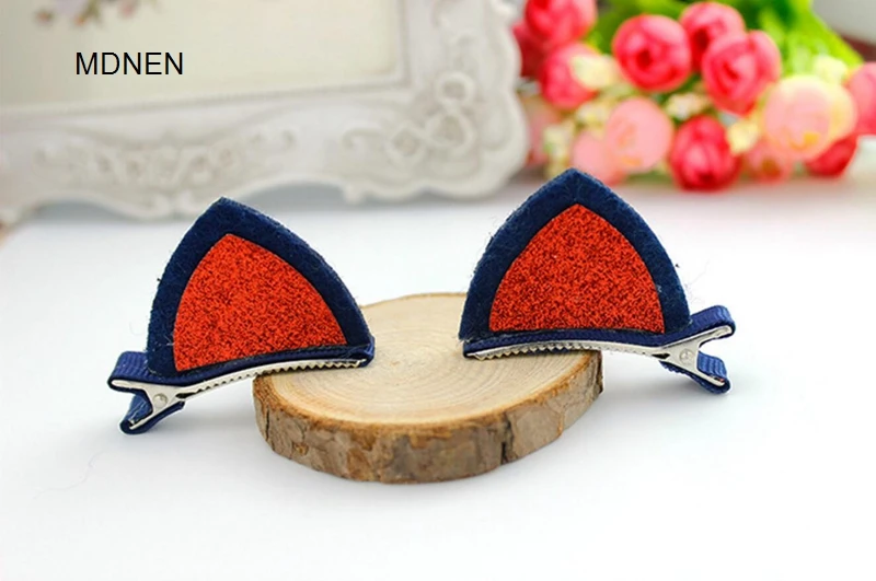 Розничная продажа милые кошачьи ушки заколки для волос маленьких девочек