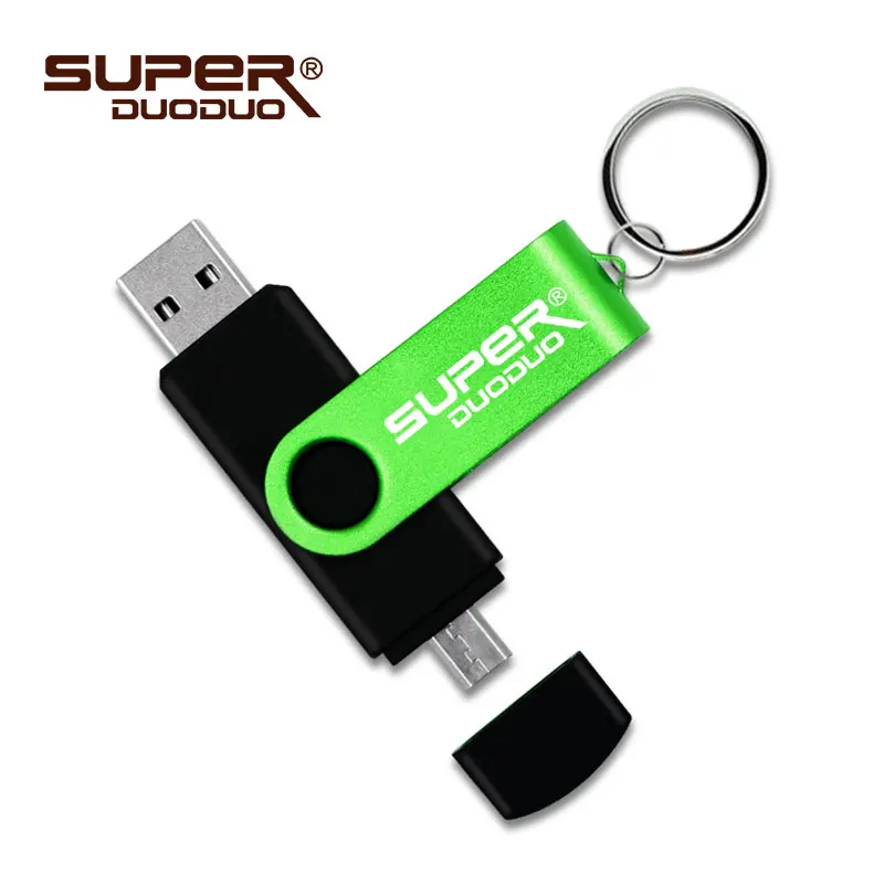 Green Флеш-накопитель OTG usb 8 ГБ usb флеш-накопитель 2,0 флеш-накопитель 32 Гб usb 128 Гб карта памяти 16 Гб 64 Гб usb флеш-накопитель для телефона/планшетного ПК - Цвет: Green
