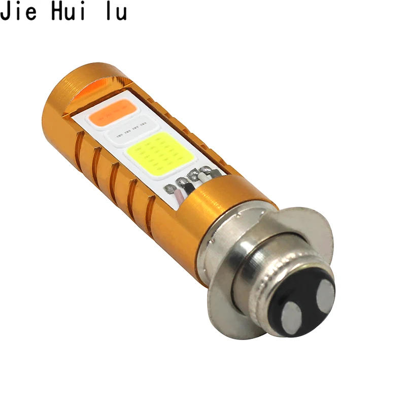 1 шт. 18 Вт COB светодиодный H6 H6M PX15D фонарь для мотоцикла DRL лампы стробоскопы свет 3 цвета DC 12 V