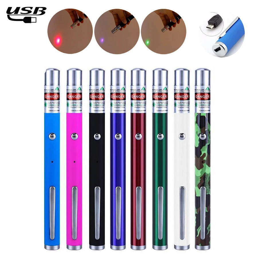 Зарядка через USB лазерный прицел лазерная указка 5 мВт высокой Мощность зеленый