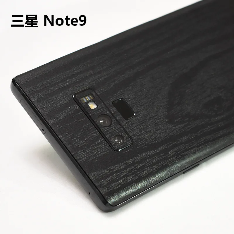 Черная деревянная задняя пленка для samsung Galaxy Note 9 декоративная Защитная