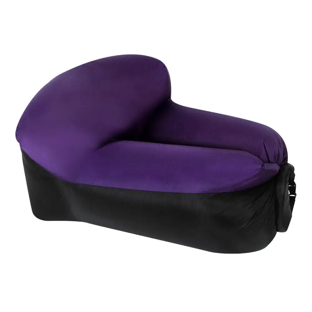 black purple Воздушный диван кресло кровать открытый пляж ленивый Лежанка мешок портативный диван спальный мешок - Цвет: black purple