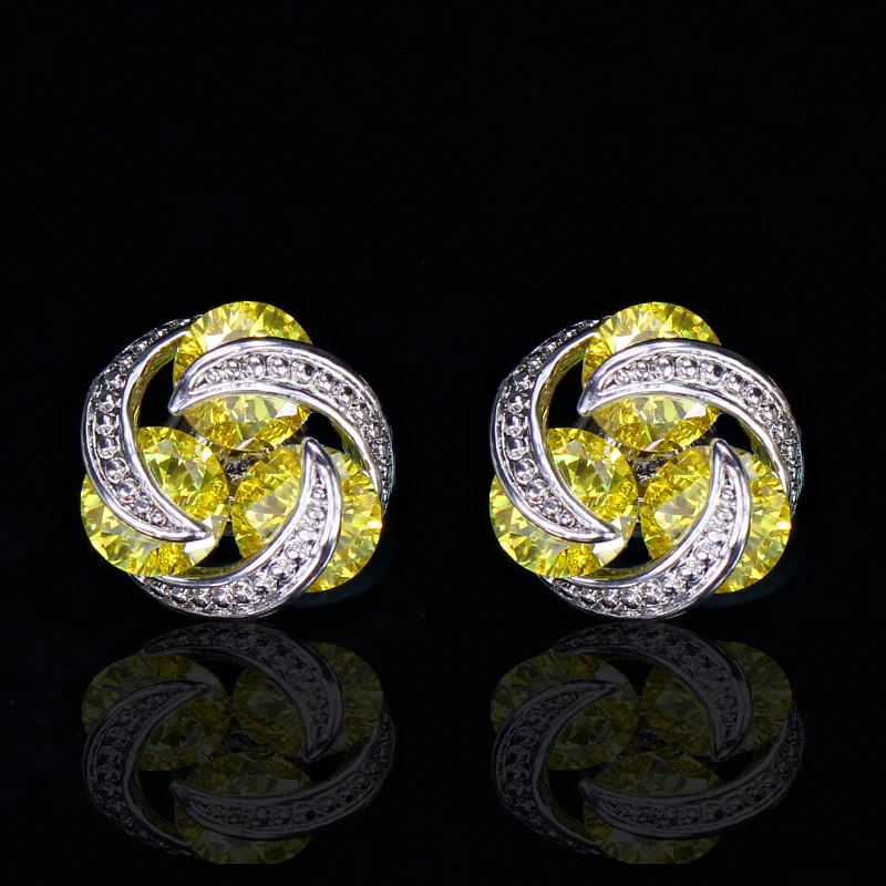 ThreeGraces уникальный дизайн белый золотой цвет фианит цвета шампанского фиолетовый