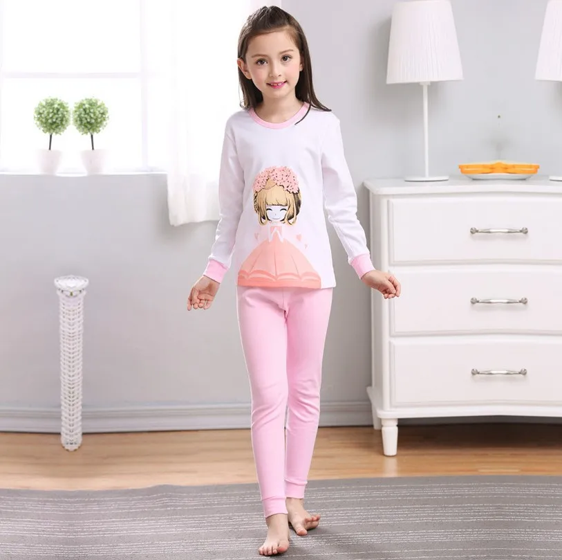 Детские пижамы для девочек комплекты принцессы Детская Пижама Infantil Домашняя