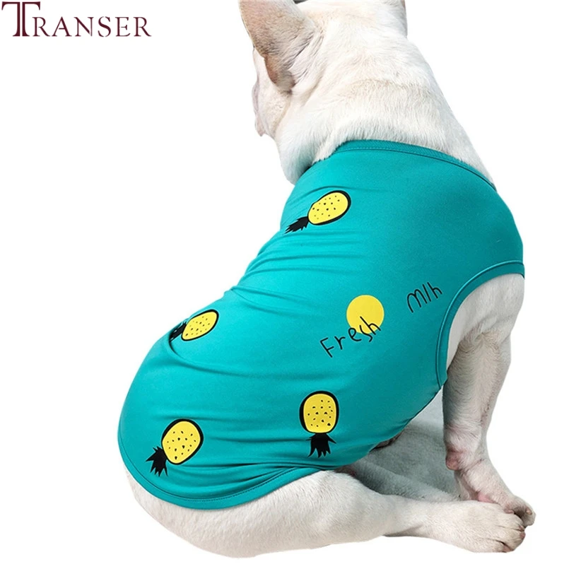 Жилет для питомцев без рукавов с мультяшным принтом свежий цвет мопса Тедди