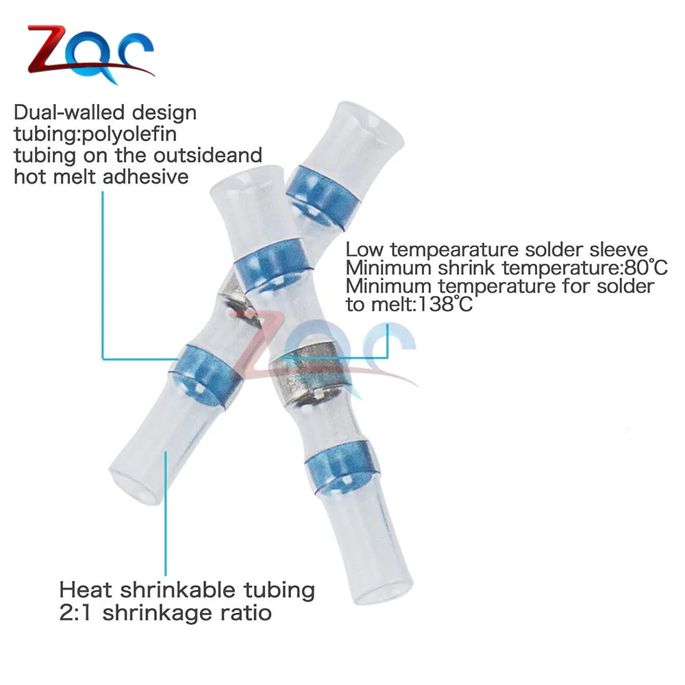 100 шт. термоусадочные клеммы для припоя|Терминалы| |