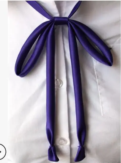 purple424 Кавайная японская школьная форма, костюм моряка, аксессуары для рубашки, Jk, галстук-бабочка, Униформа, длинный галстук-бабочка, галстуки для студентов, JKA1 - Цвет: purple424